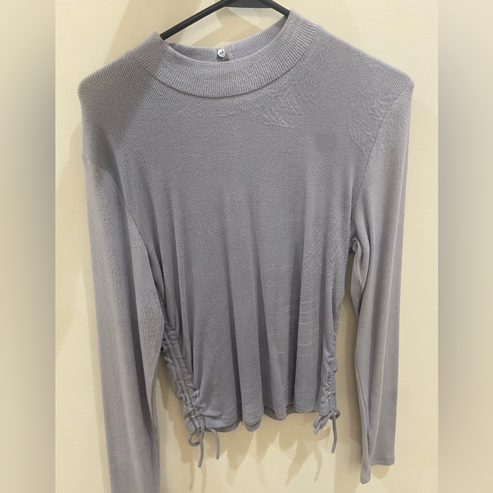 Baby Blue Cropped Fitted Sweater